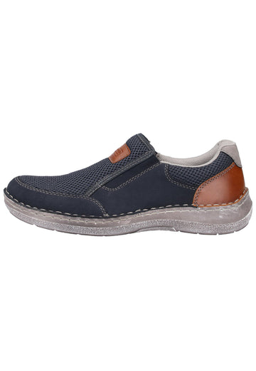 Rieker Slipper Lederimitat Pazifik - surf4shoes