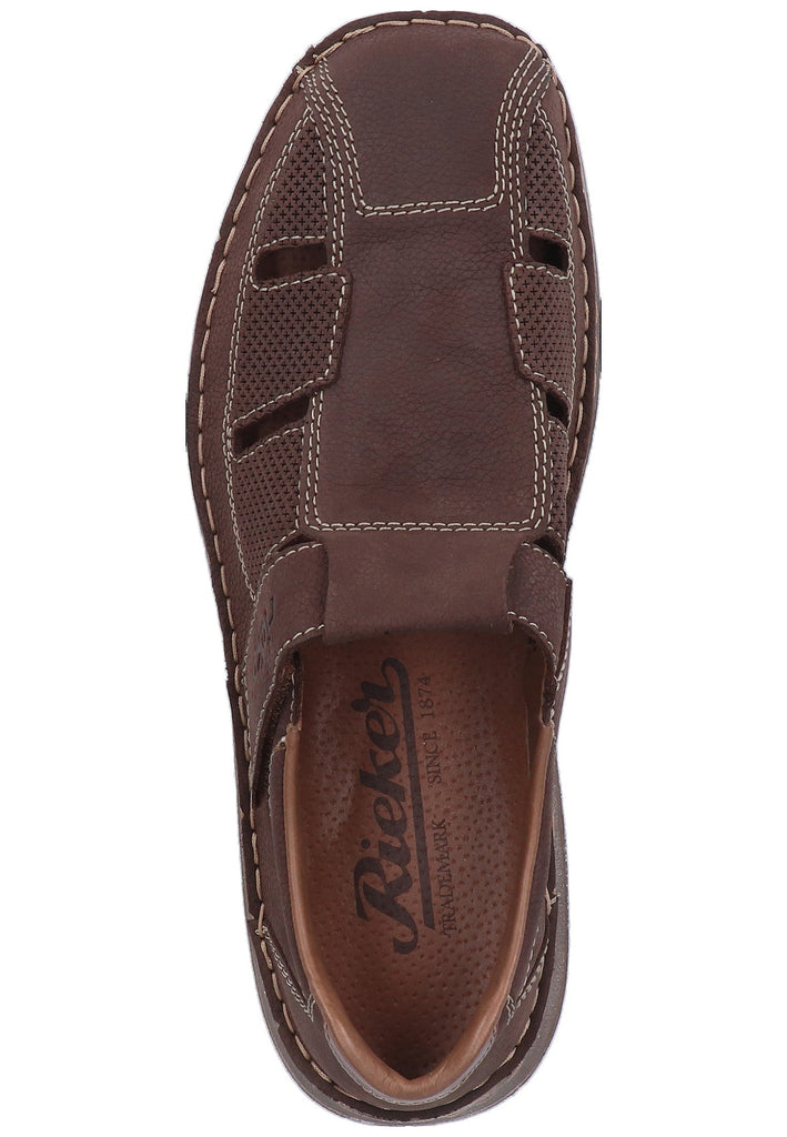Rieker Halbschuhe Glattleder Dunkelbraun - surf4shoes