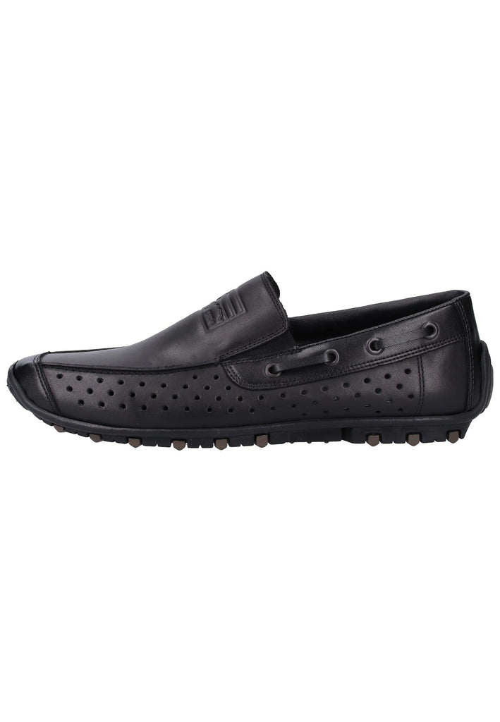 Rieker Slipper Glattleder Schwarz - surf4shoes
