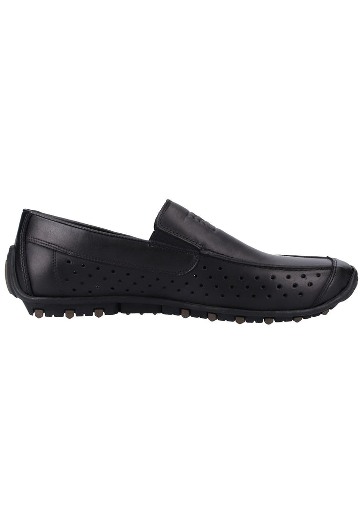 Rieker Slipper Glattleder Schwarz - surf4shoes