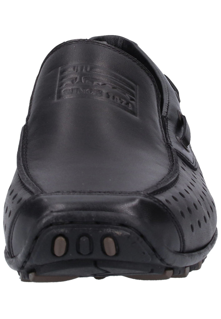 Rieker Slipper Glattleder Schwarz - surf4shoes