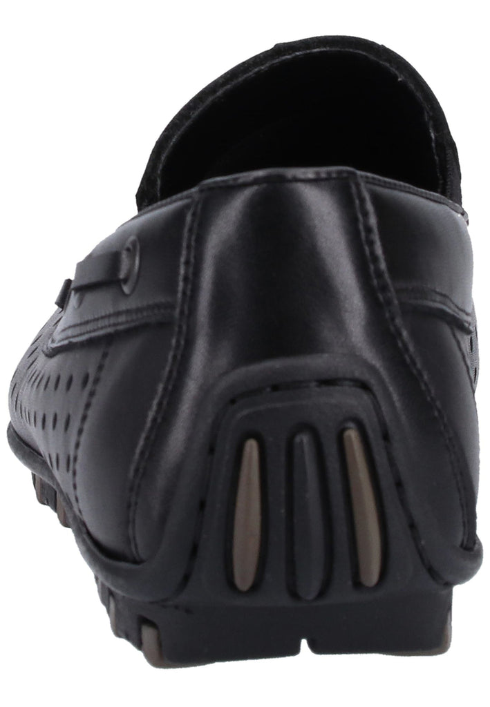 Rieker Slipper Glattleder Schwarz - surf4shoes