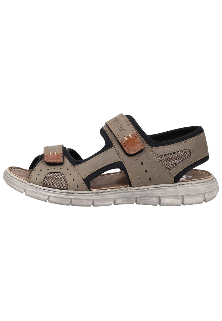 Rieker Sandalen Lederimitat Braun/Schwarz - surf4shoes