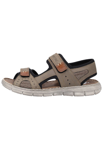 Rieker Sandalen Lederimitat Braun/Schwarz - surf4shoes
