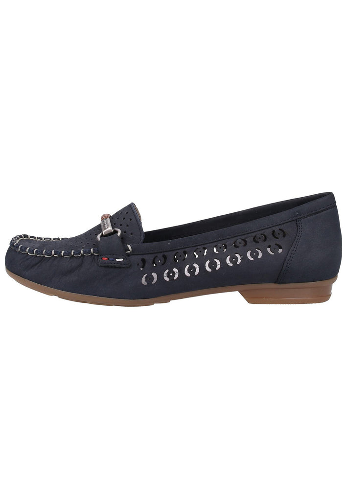 Rieker Slipper Leder Pazifik - surf4shoes