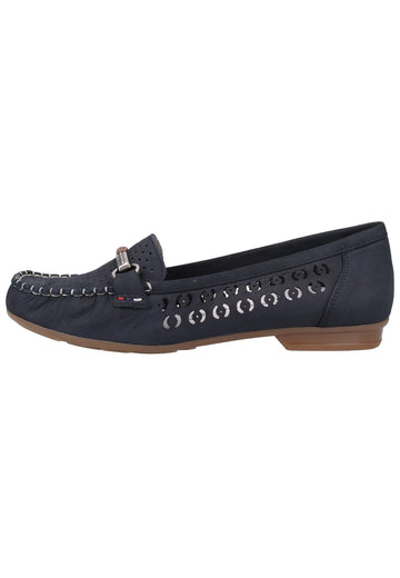 Rieker Slipper Leder Pazifik - surf4shoes