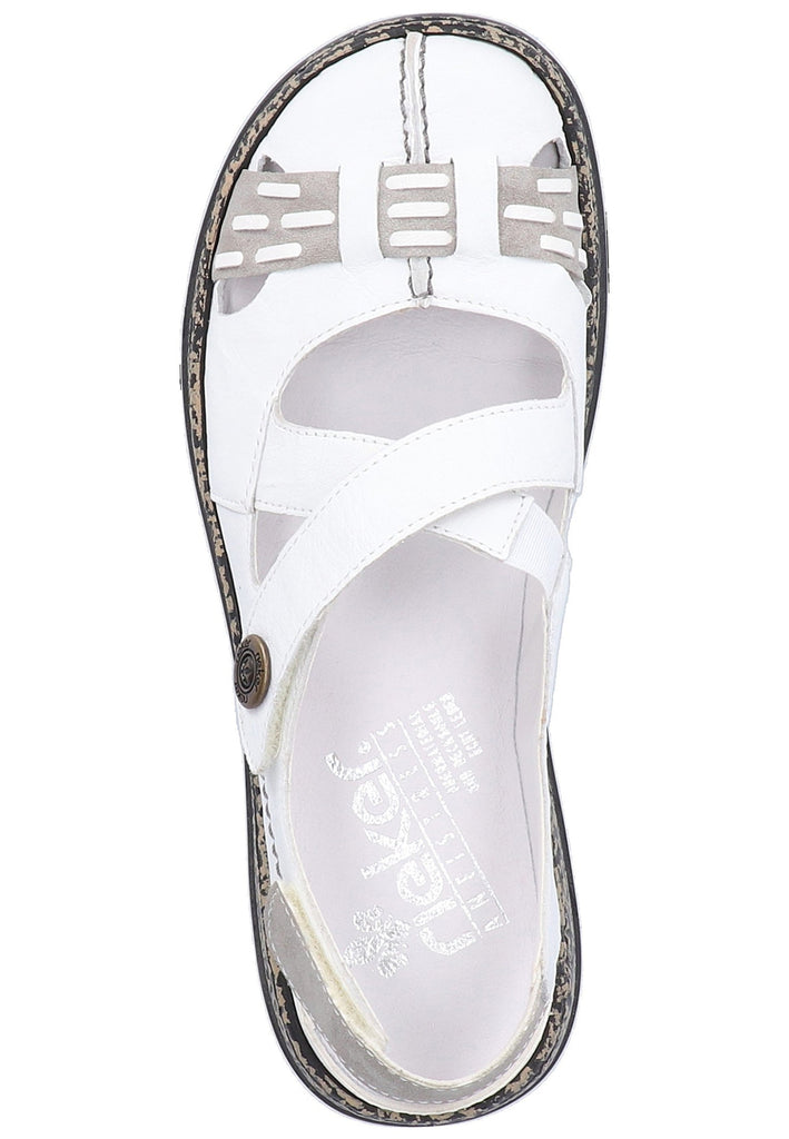Rieker Sandalen Glattleder Weiß - surf4shoes