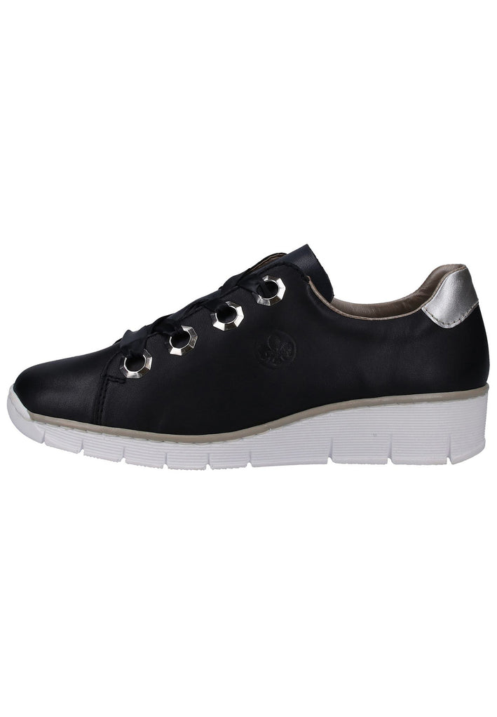 Rieker Halbschuhe Glattleder Navy - surf4shoes