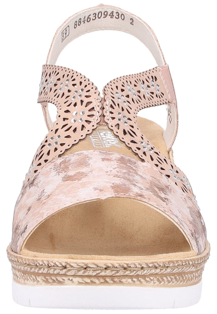 Rieker Sandalen Lederimitat Rosa - surf4shoes