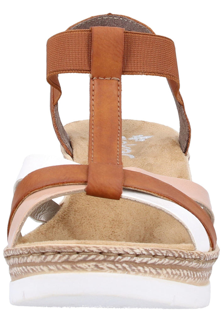 Rieker Sandalen Lederimitat Braun - surf4shoes