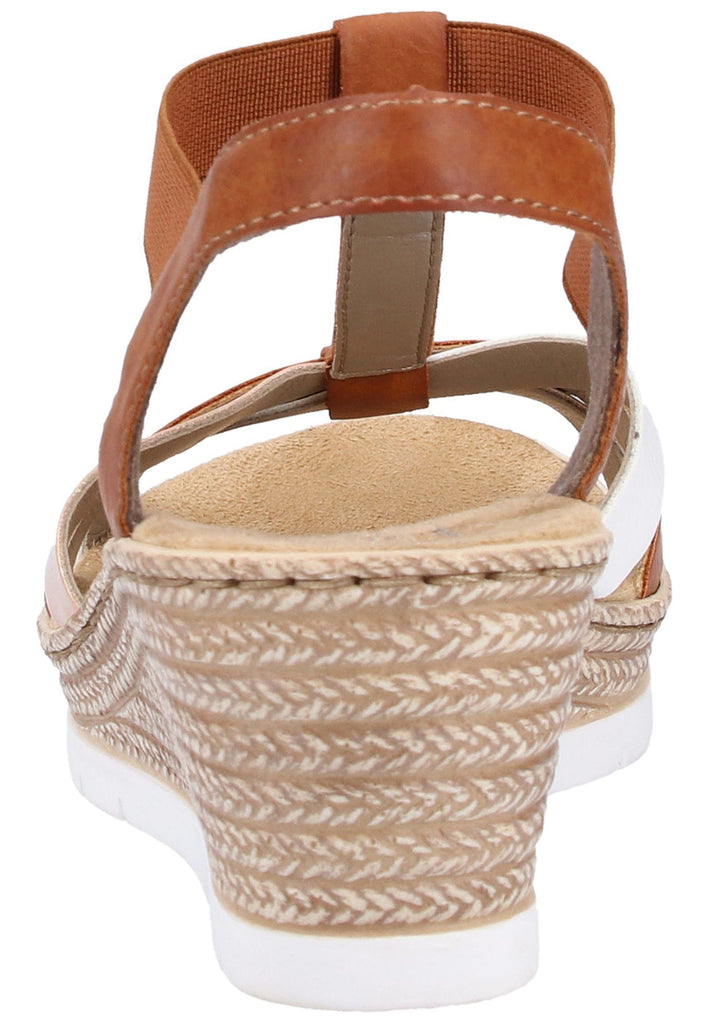 Rieker Sandalen Lederimitat Braun - surf4shoes