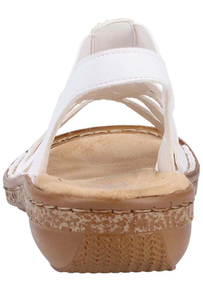 Rieker Sandalen Lederimitat Weiß - surf4shoes