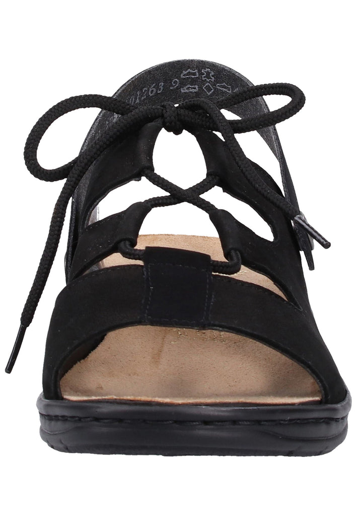 Rieker Sandalen Leder Schwarz - surf4shoes