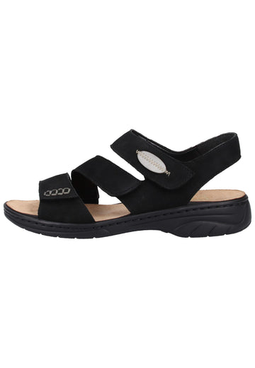 Rieker Sandalen Leder Schwarz - surf4shoes