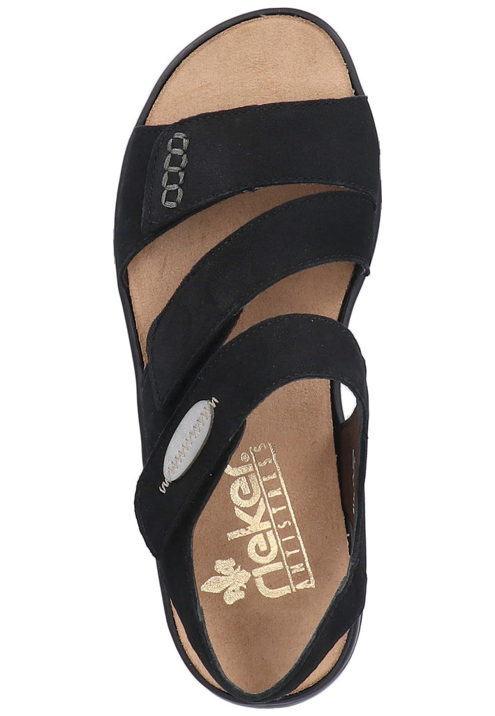 Rieker Sandalen Leder Schwarz - surf4shoes
