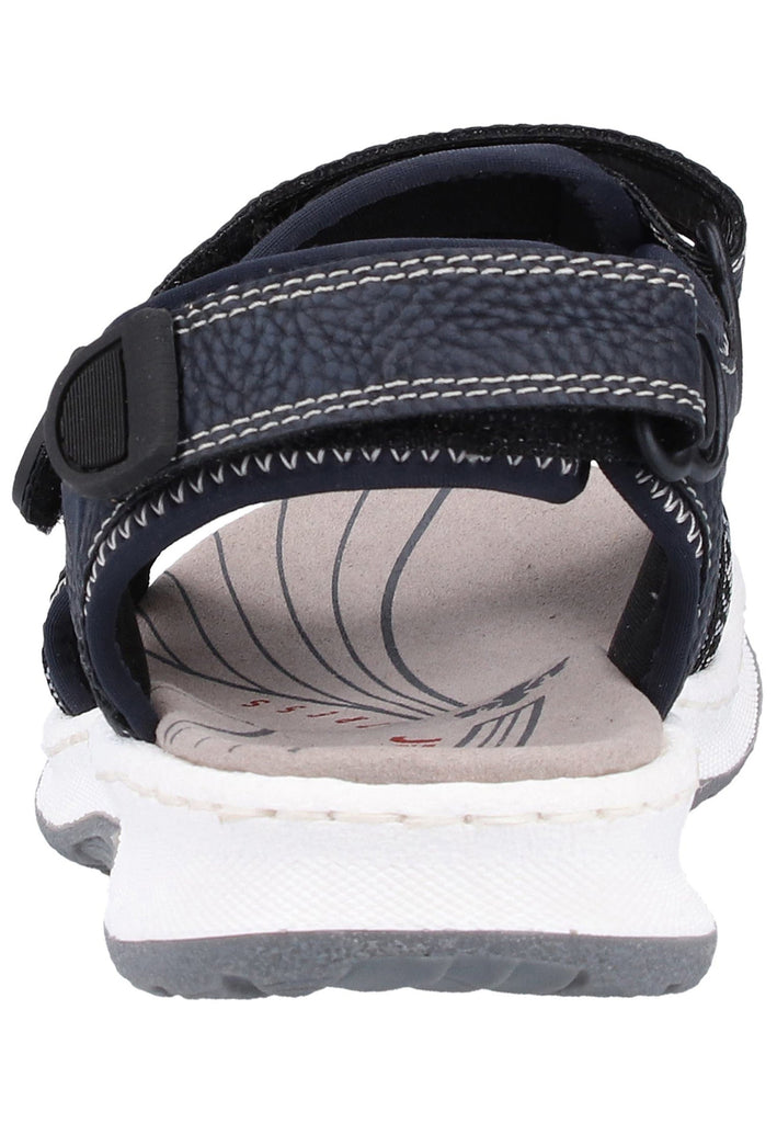 Rieker Wanderschuhe Lederimitat Blau/Schwarz - surf4shoes