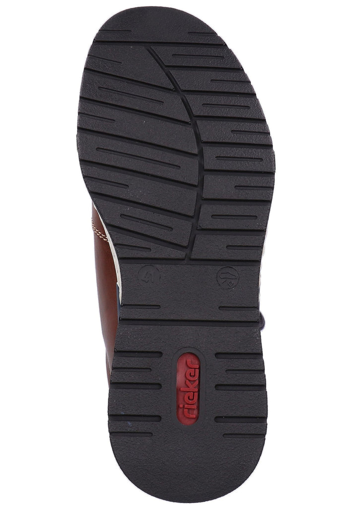 Rieker Sneaker Lederimitat Kastanie - surf4shoes