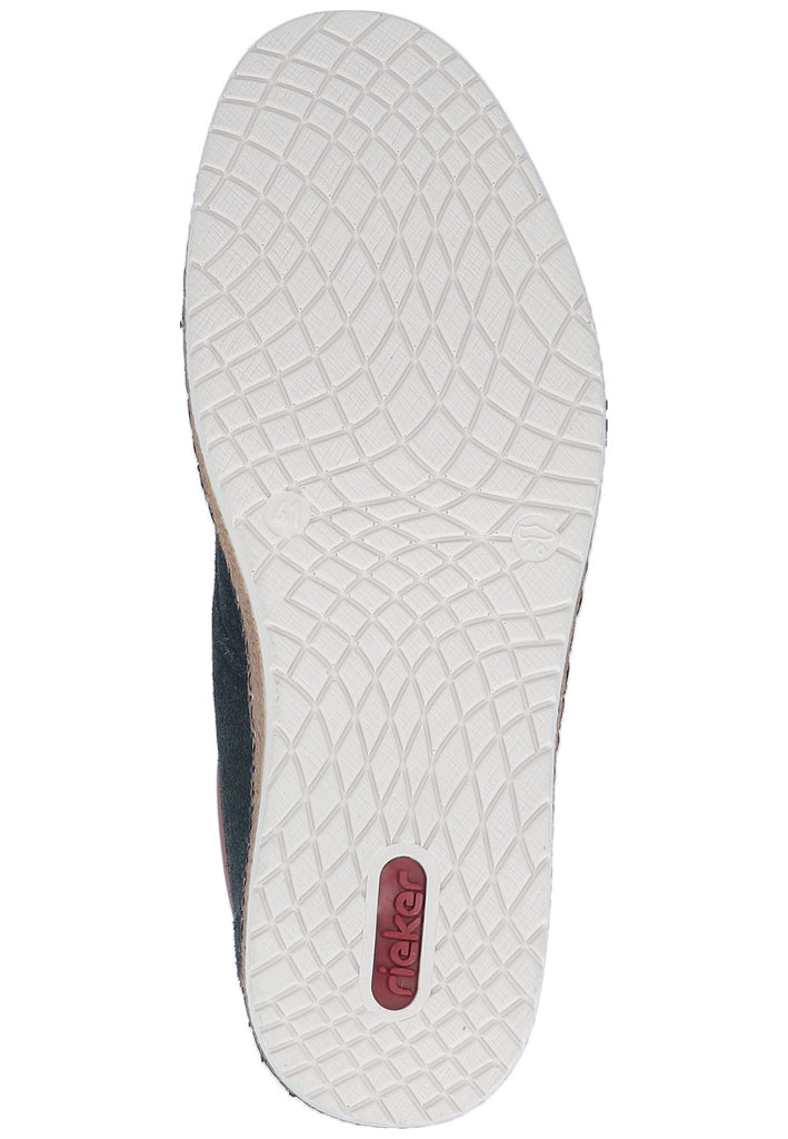 Rieker Sneaker Nubukleder Pazifik - surf4shoes