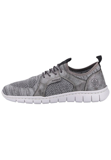 Rieker Sneaker Lederimitat/Textil Grau - surf4shoes