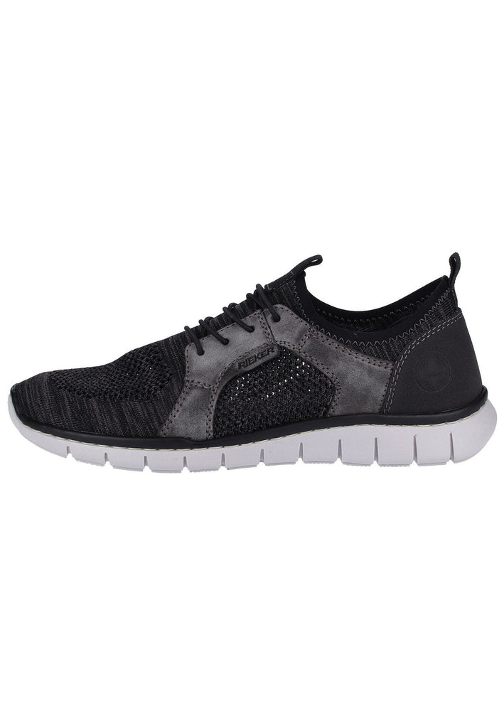 Rieker Sneaker Textil Grau/Schwarz - surf4shoes