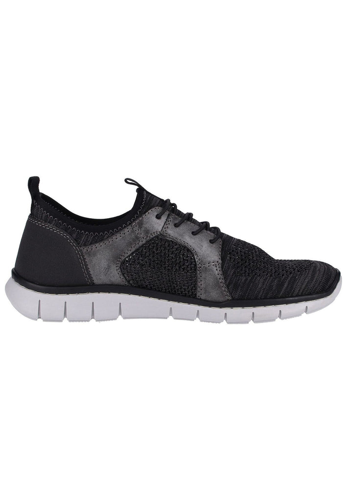 Rieker Sneaker Textil Grau/Schwarz - surf4shoes