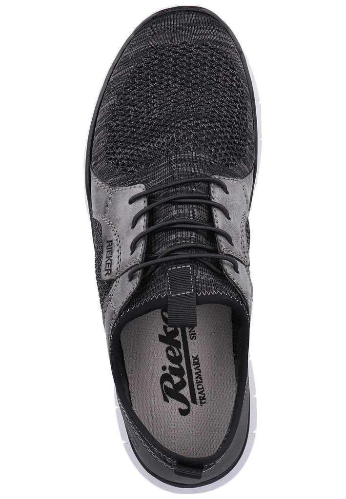 Rieker Sneaker Textil Grau/Schwarz - surf4shoes