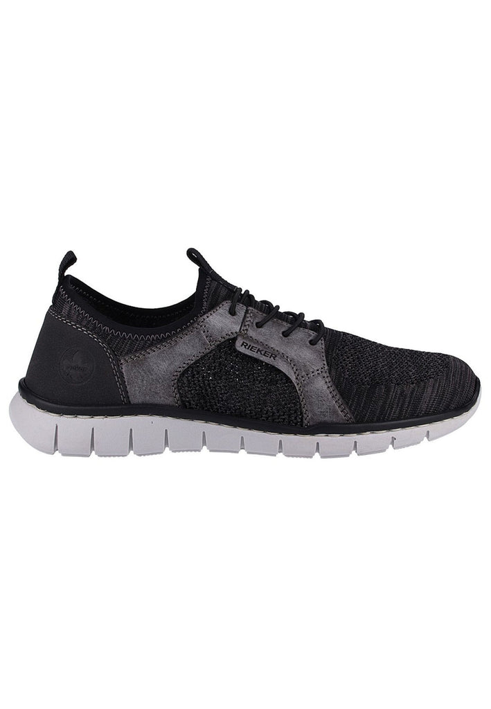 Rieker Sneaker Textil Grau/Schwarz - surf4shoes