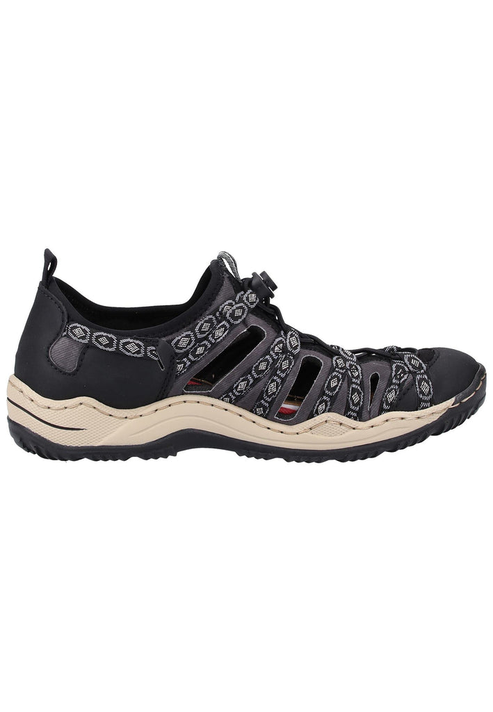 Rieker Wanderschuhe Textil Schwarz - surf4shoes
