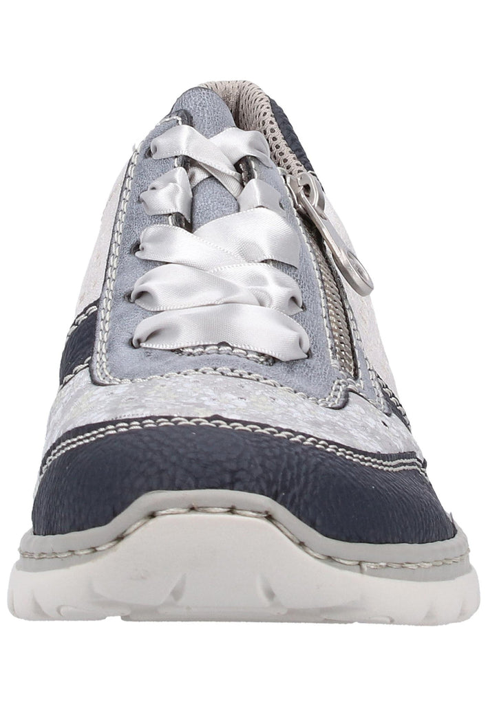 Rieker Sneaker Lederimitat Blau/Silber - surf4shoes