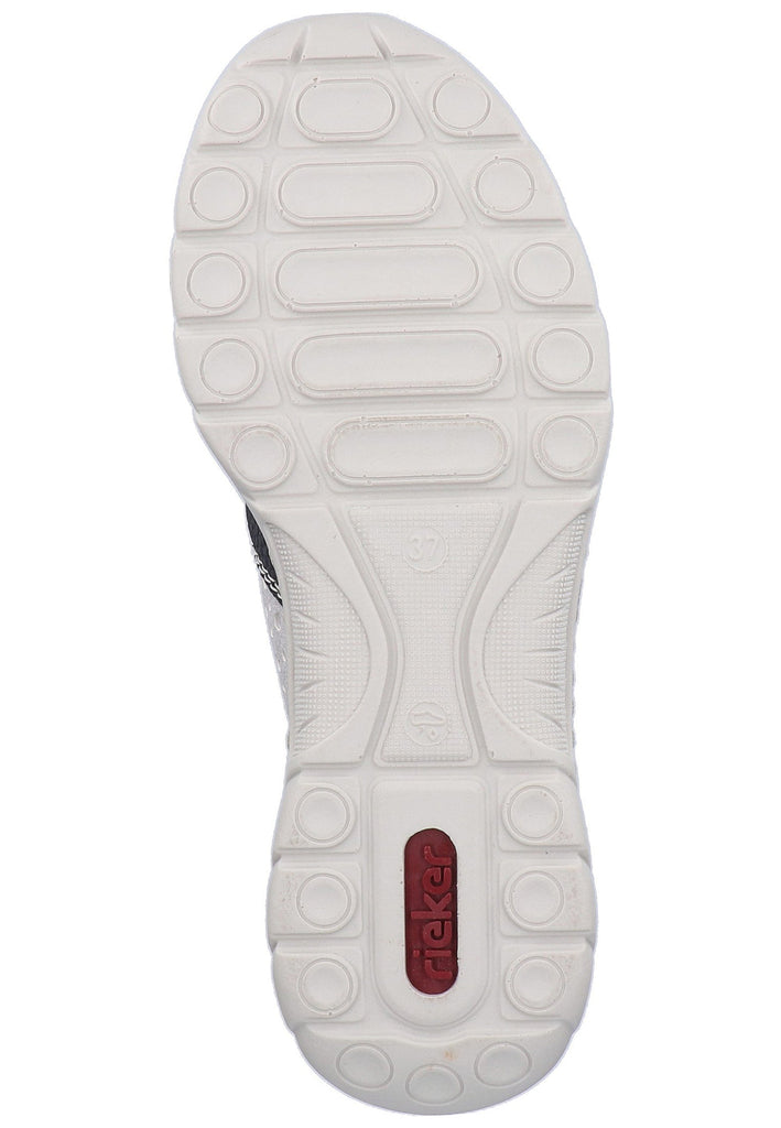 Rieker Sneaker Lederimitat Blau/Silber - surf4shoes