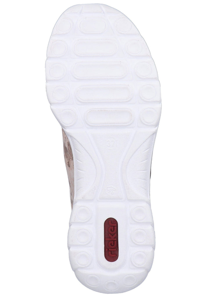 Rieker Halbschuhe Lederimitat Rosa/Grau - surf4shoes