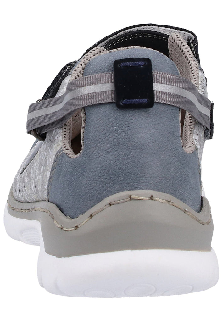 Rieker Halbschuhe Lederimitat Silber/Blau - surf4shoes