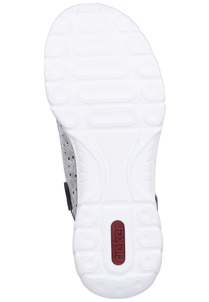 Rieker Halbschuhe Lederimitat Silber/Blau - surf4shoes