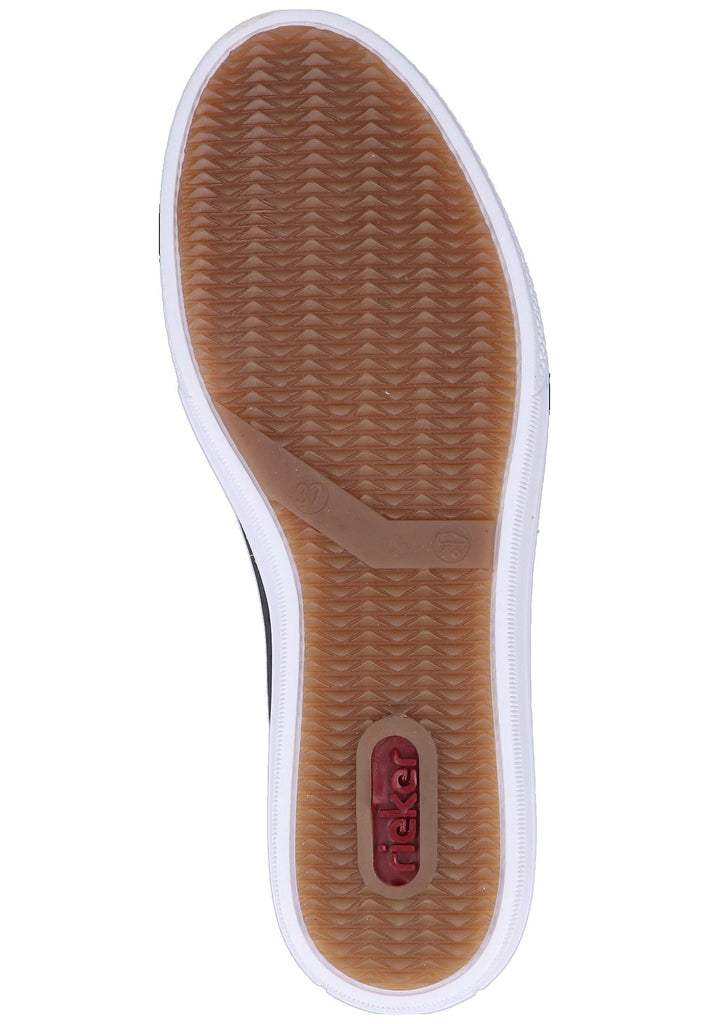 Rieker Sneaker Lederimitat Blau/Silber - surf4shoes