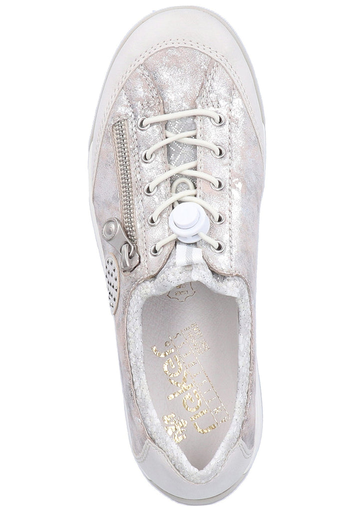 Rieker Sneaker Lederimitat Rose Metallic - surf4shoes