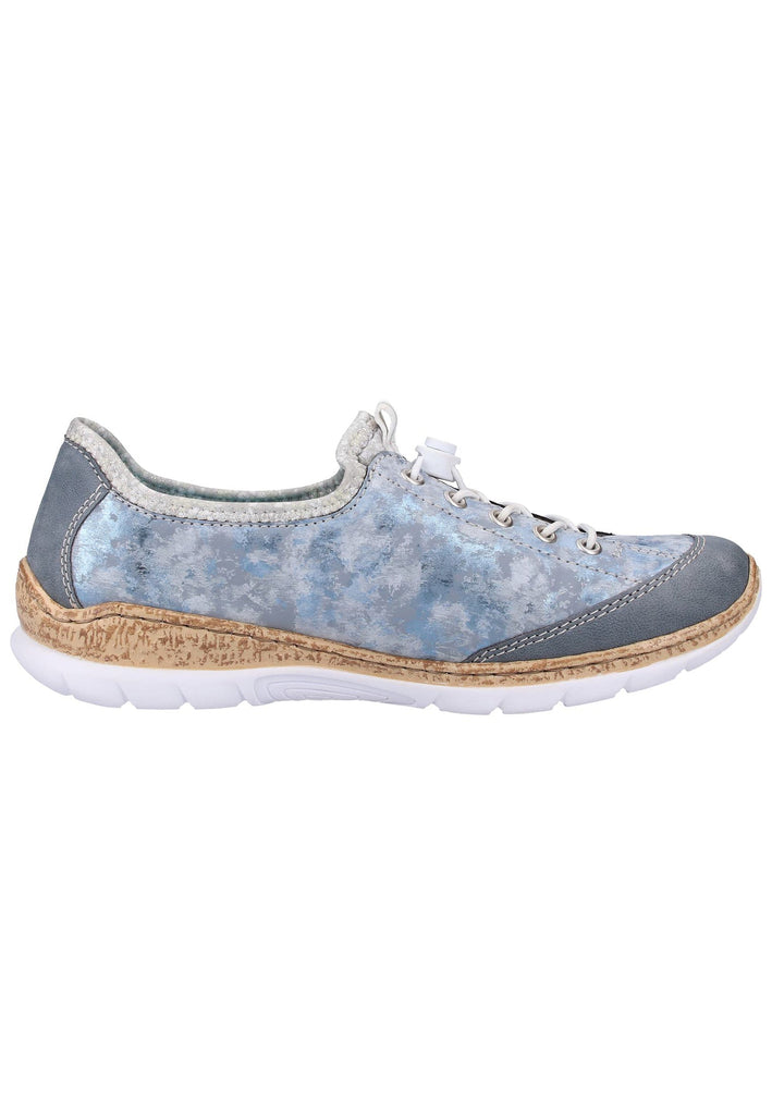Rieker Sneaker Lederimitat Hellblau - surf4shoes