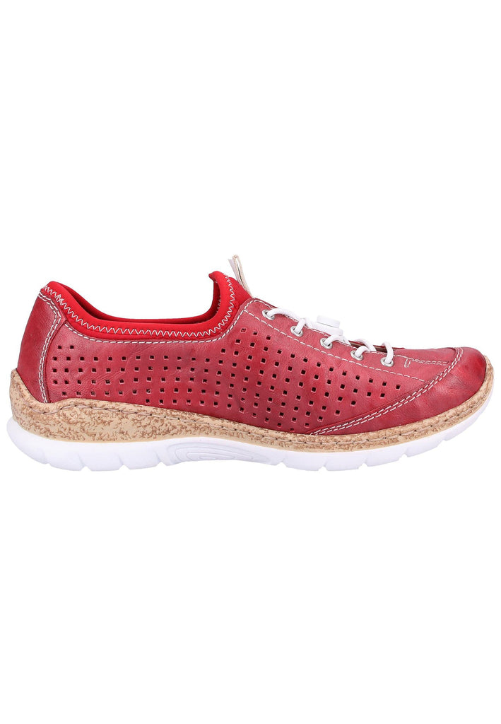 Rieker Sneaker Lederimitat Rot - surf4shoes