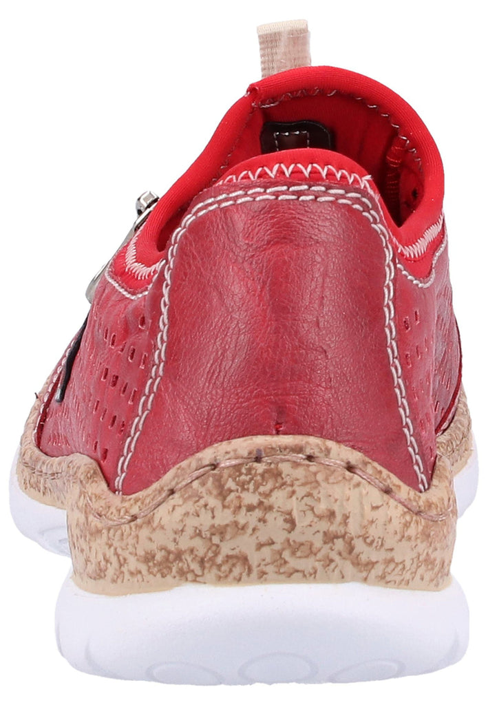 Rieker Sneaker Lederimitat Rot - surf4shoes