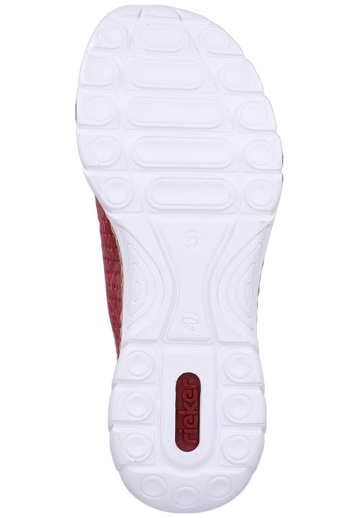 Rieker Sneaker Lederimitat Rot - surf4shoes