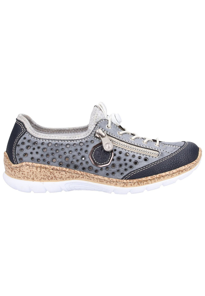 Rieker Sneaker Lederimitat Pazifik - surf4shoes