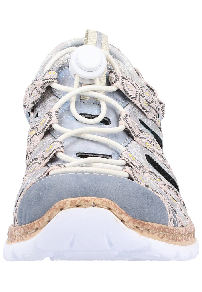 Rieker Halbschuhe Lederimitat Hellblau - surf4shoes