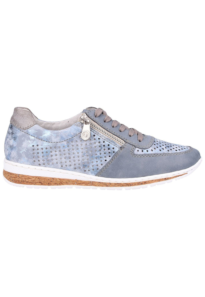 Rieker Sneaker Lederimitat Hellblau - surf4shoes