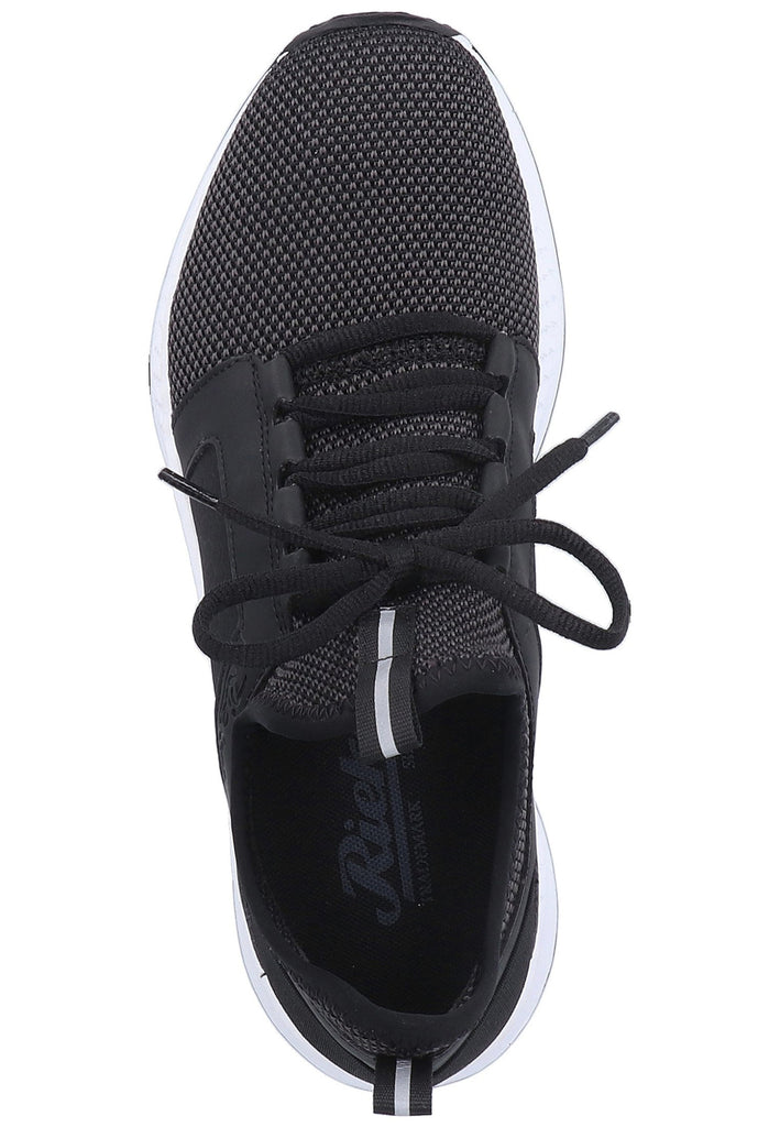 Rieker Sneaker Lederimitat/Textil Schwarz - surf4shoes