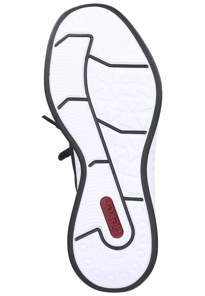 Rieker Sneaker Lederimitat/Textil Schwarz - surf4shoes