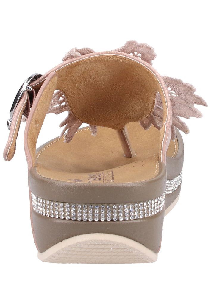 Rieker Zehensteg Lederimitat Rosa - surf4shoes