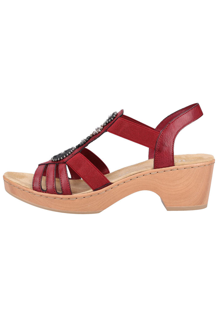 Rieker Sandalen Lederimitat Wine - surf4shoes