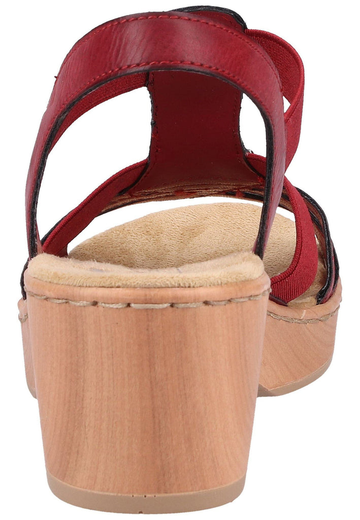 Rieker Sandalen Lederimitat Wine - surf4shoes
