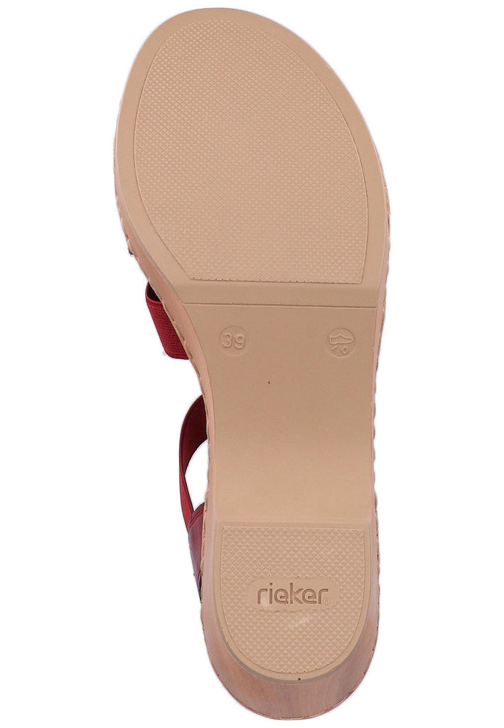 Rieker Sandalen Lederimitat Wine - surf4shoes