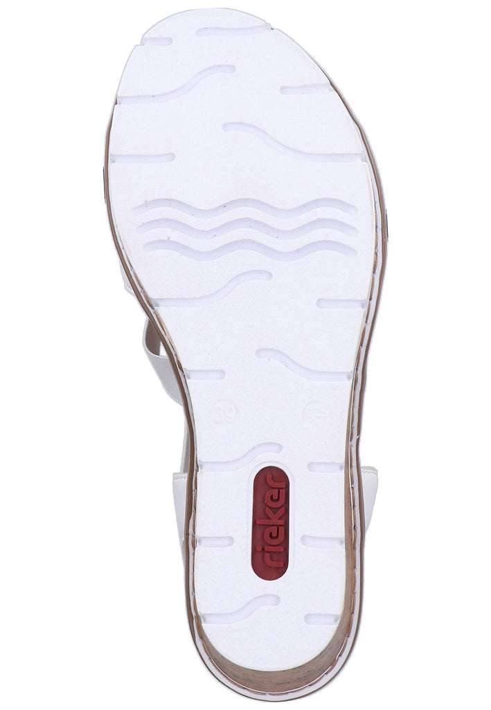 Rieker Sandalen Lederimitat Weiß - surf4shoes