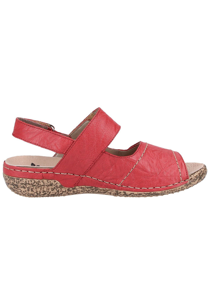Rieker Sandalen Glattleder Rot - surf4shoes